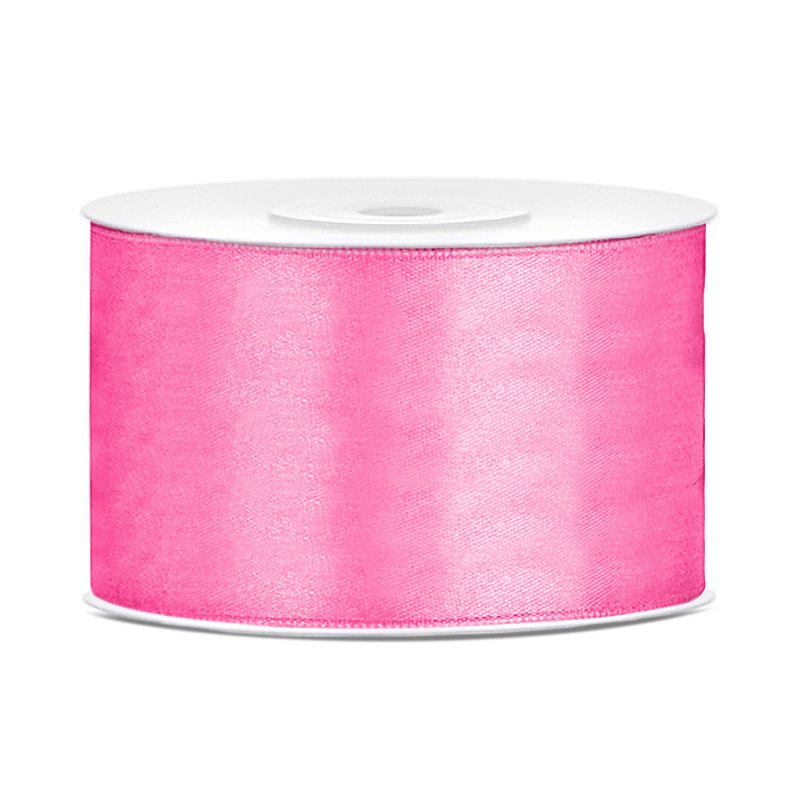 Satengbånd - 25 m - Rosa - Bredde: 38 mm - Satengbånd, Bånd og snorer til bryllup
