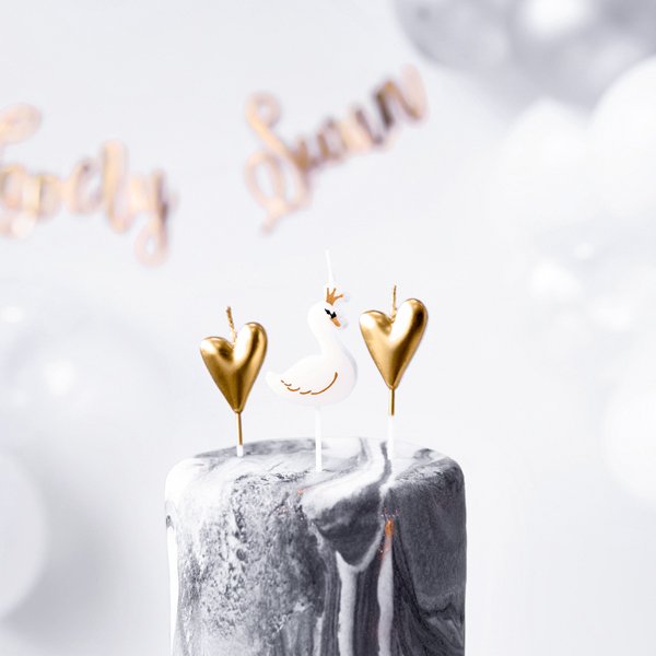 Kakelys - Lovely Swan - 6-pakning Kakelys - Lovely Swan - 6-pakning