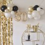Ballonggirlang - 50 - Svart/Nude/Guld
