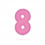 Ballongnummer - Neonrosa - 86 cm - Nummer: 8