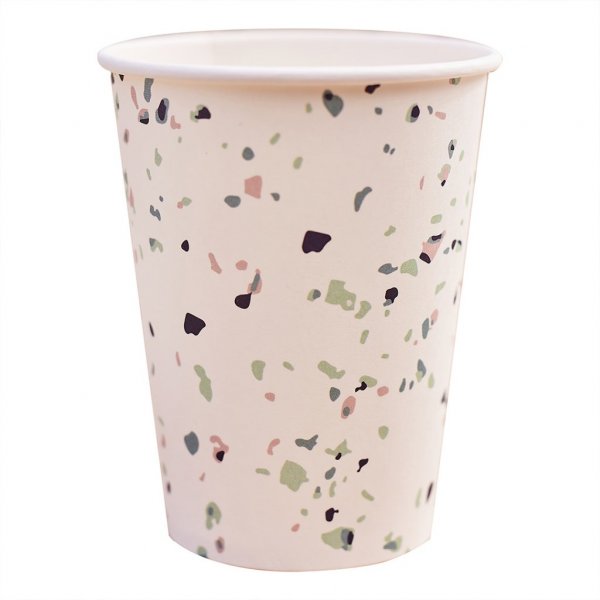 Pappkopper - Terrazzo - 8-pakning Pappkopper - Terrazzo - 8-pakning