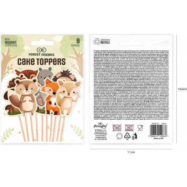 Kakepinner - Skogens venner - 9-pakning Kakepinner - Skogens venner - 9-pakning