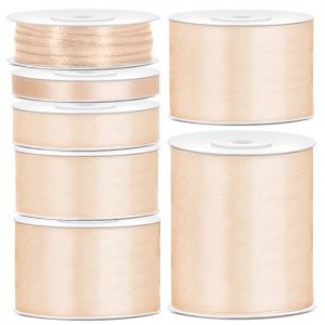 Satengbånd - Kremhvit - 25 m Satengbånd - Kremhvit - 25 m