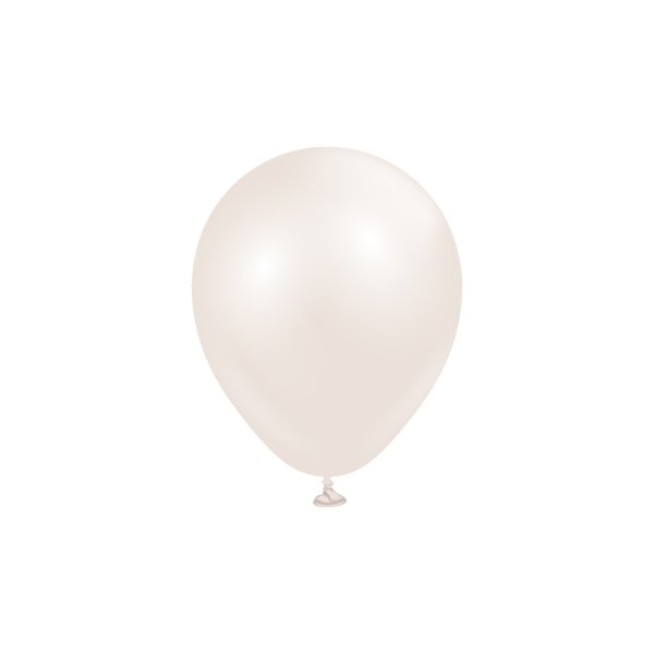 Miniballonger ensfargede - Premium 13 cm - Aura Beige Krem - 25-pakning