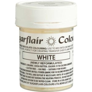 Sugarflair Sjokoladefarge Hvit 35g