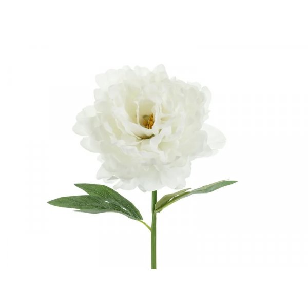 Peonblomst - 35 cm - Hvit