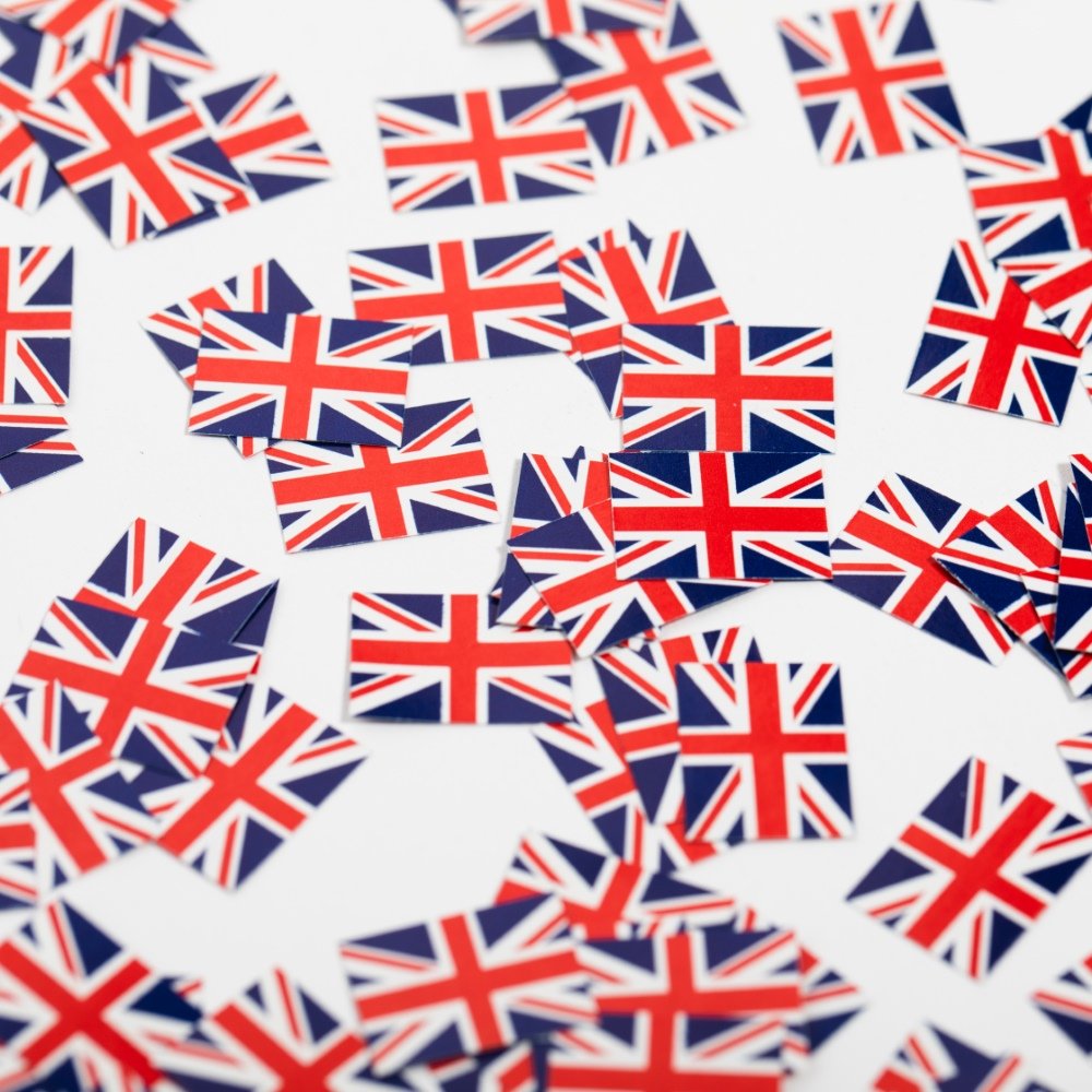 Bordkonfetti – Union Jack – 150-pakning – Konfetti, Små dekorasjoner