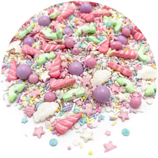 Strøsselmiks - Happy Sprinkles - Men først, enhjørninger - STOR BOKS 180 g Strøsselmiks - Happy Sprinkles - Men først, enhjørninger - STOR BOKS 180 g