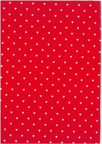 Gavepapir - Rødt med hvite hjerter - 70 cm x 10 m Gavepapir - Rødt med hvite hjerter - 70 cm x 10 m
