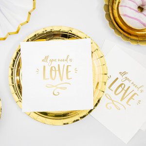 Servietter - Alt du trenger er kjrlighet - 20-pakning