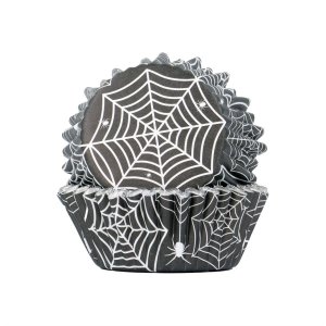 Cupcake-former - Folie - Halloween - Spindelvev - 30-pakning - PME