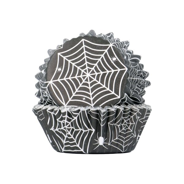 Cupcake-former - Folie - Halloween - Spindelvev - 30-pakning - PME Cupcake-former - Folie - Halloween - Spindelvev - 30-pakning - PME