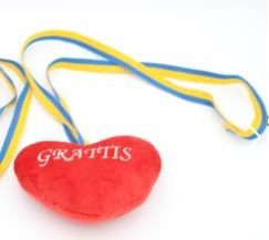 Studentanheng - Hjerte - Gratulerer - 15 cm