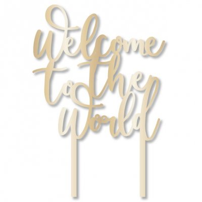 Cake Topper - Welcome to the world