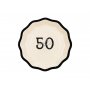 Papptallerkener - "Hello 50" - Svart/Hvit - 18 cm - 6-pakning