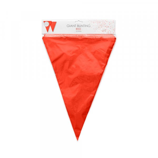 Girlander - Store flagg - Rød - Plast - 10 m Girlander - Store flagg - Rød - Plast - 10 m