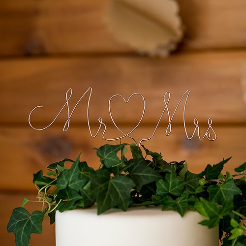 Kaketopper - Tråd - Herr og Fru - Sølv Kaketopper - Tråd - Herr og Fru - Sølv