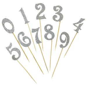 Kaketopper - Tall - Slvglitter