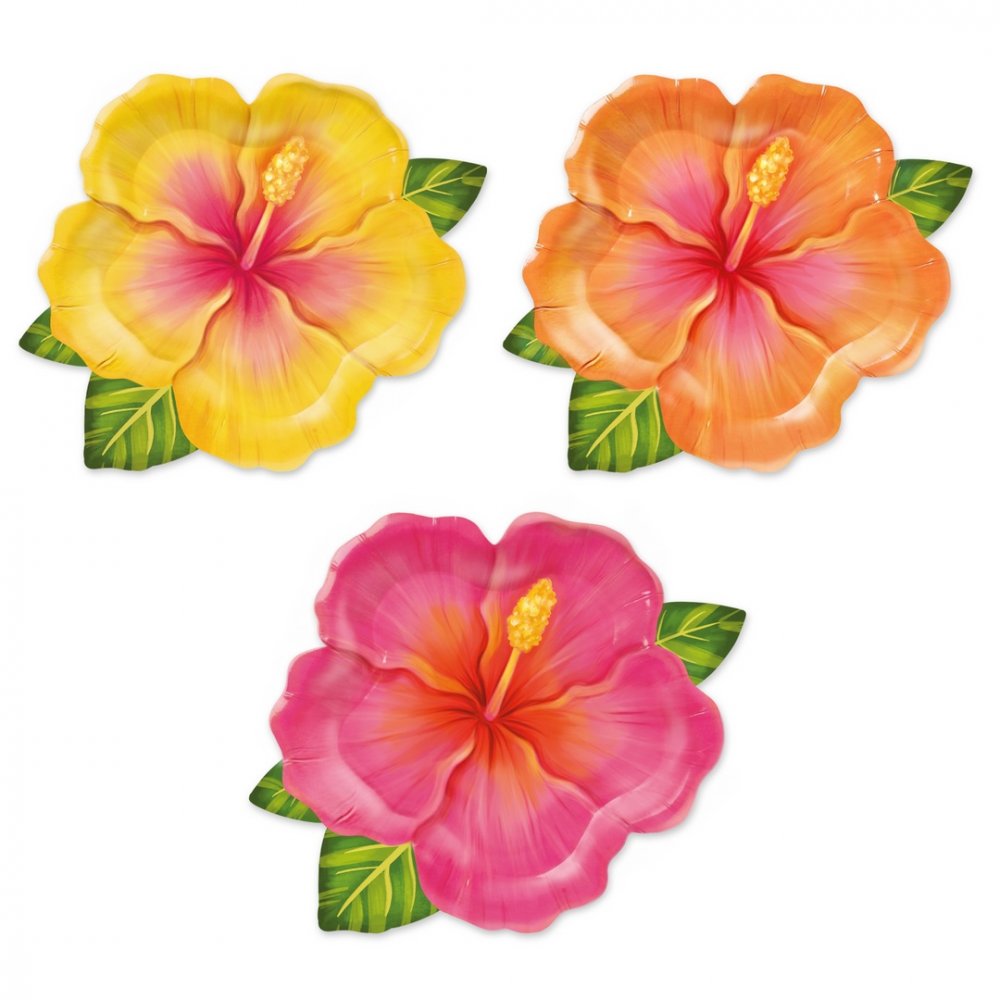 Papptallerkener - Aloha - 22 cm - 6-pakning - Glass, Borddekking