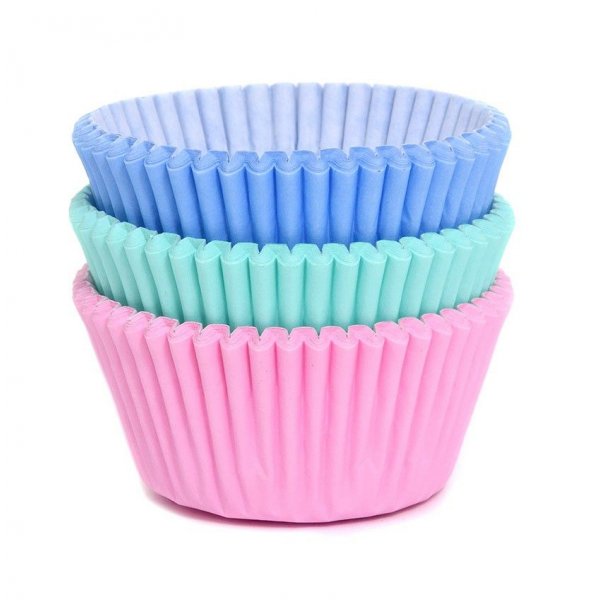 Muffinsformer - 75-pakning - Rosa/Mint/Blå Muffinsformer - 75-pakning - Rosa/Mint/Blå