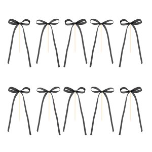 Kakepinner/Kaketopper - Sl�yfer - Svart - 10-pakning