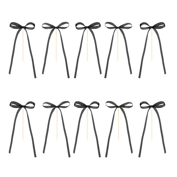 Kakepinner/Kaketopper - Sl�yfer - Svart - 10-pakning