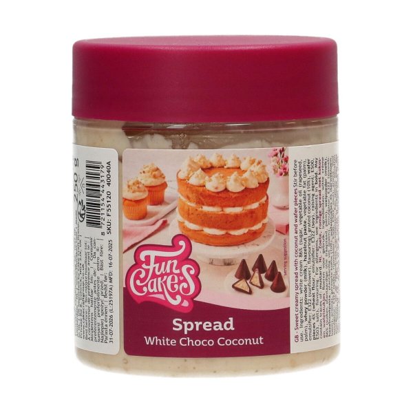 Sprø hvit sjokoladekokospålegg - 250 g Sprø hvit sjokoladekokospålegg - 250 g