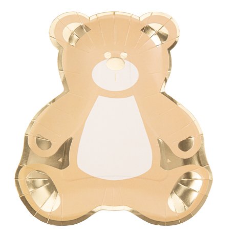 Papptallerkener - Babyshower - 8-pakning - Papirtallerkener til fester