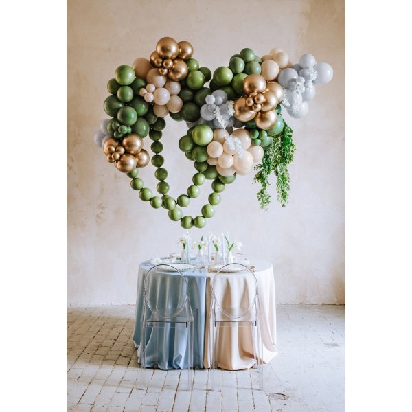 Miniballonger Pastell - Premium 12 cm - Rosmaringrnn - 10-pakning