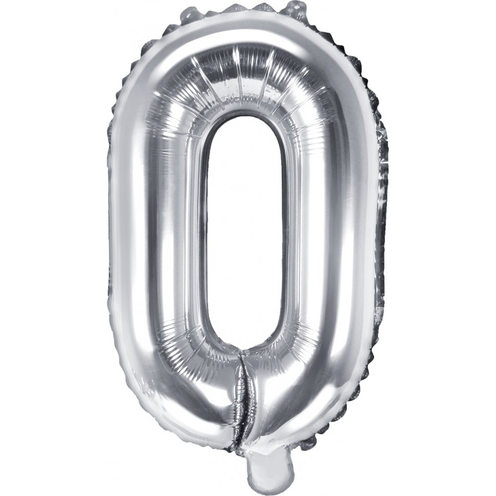 Bokstavballonger – Sølv – 35 cm – Bokstav: O – Bokstavballonger, Ballonger