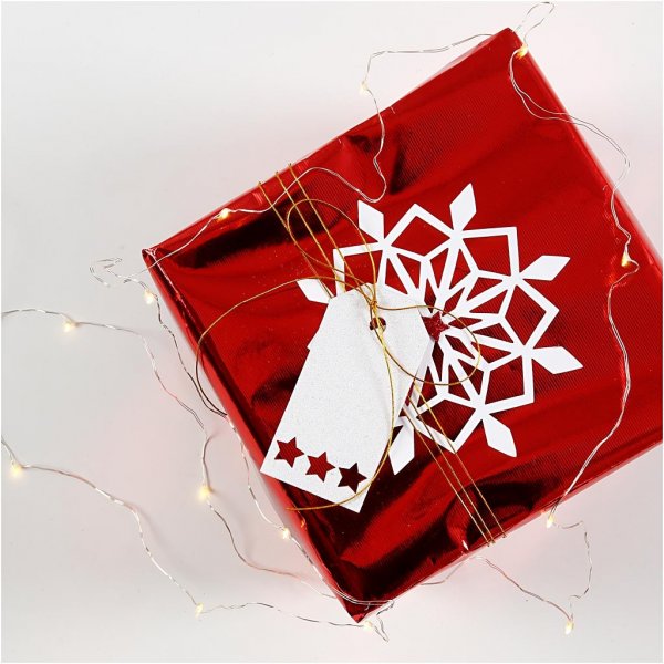 Gavepapir - Metallisk - Rød - 4 m Gavepapir - Metallisk - Rød - 4 m