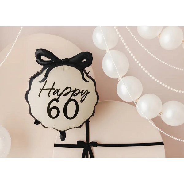 Rund folieballong - Naken - Happy 60
