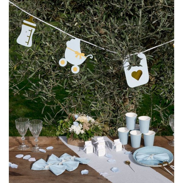 Girlander - Babymix - Blå/Gull Girlander - Babymix - Blå/Gull