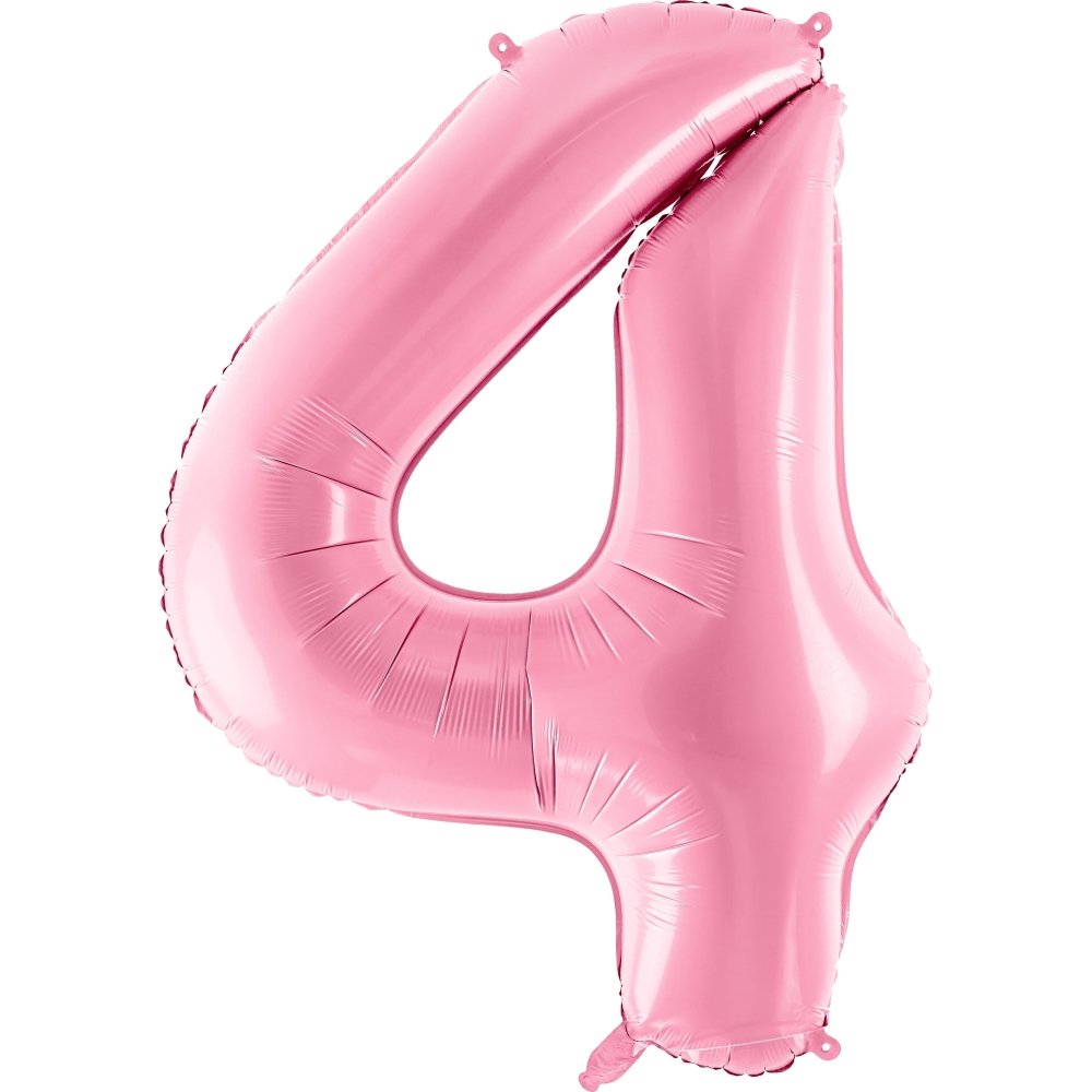Tallballong – Rosa – 86 cm – Nummer: 4 – Tallballonger, Ballonger