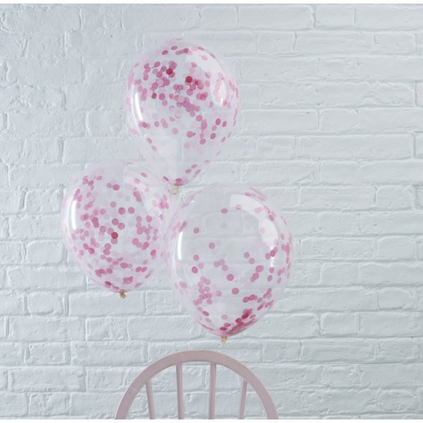 Konfettiballonger - Rosa