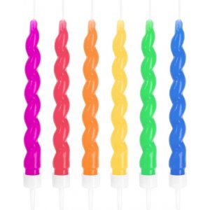 Bursdagslys - Skrudde - 6 stk Bursdagslys - Skrudde - 6 stk