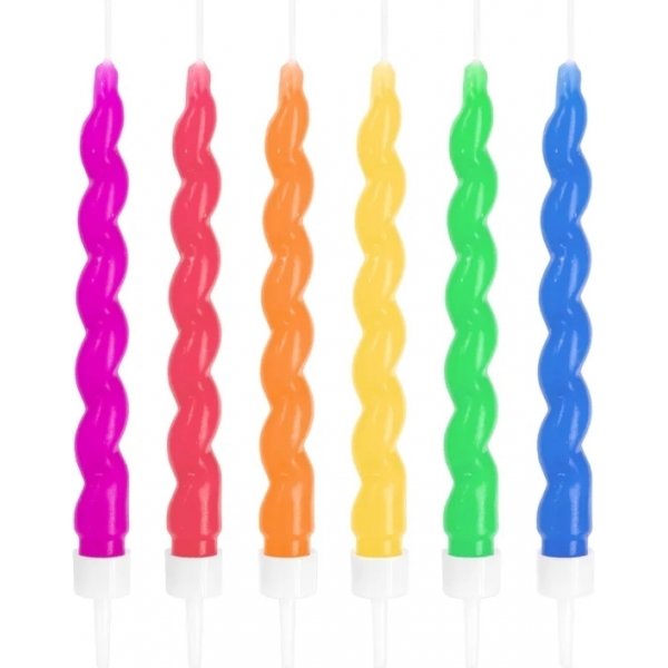 Bursdagslys - Skrudde - 6 stk