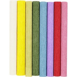 Kreppapir - Lyse farger - 8 farger Kreppapir - Lyse farger - 8 farger