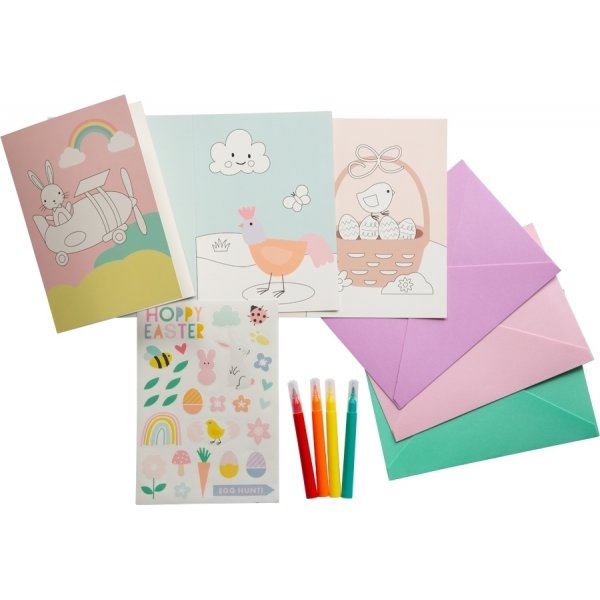 Pskekort - Konvolutter, klistremerker og penner - 3-pakning