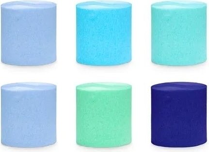 Kreppapir - Blågrønn blanding Kreppapir - Blågrønn blanding