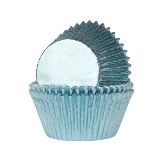 Mini muffinsformer - Metalliske - Lyseblå - 36 stk Mini muffinsformer - Metalliske - Lyseblå - 36 stk