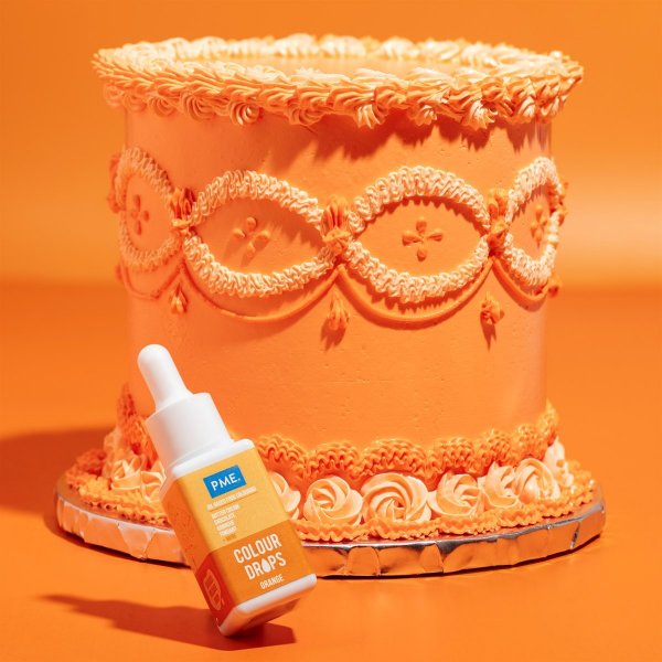 PME Fargedr�per - Oljebasert konditorfarge - Oransje - 20 ml