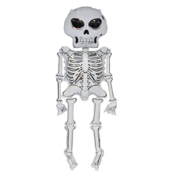 Folieballong - Stor - Halloween - Skjelett - 158 cm Folieballong - Stor - Halloween - Skjelett - 158 cm