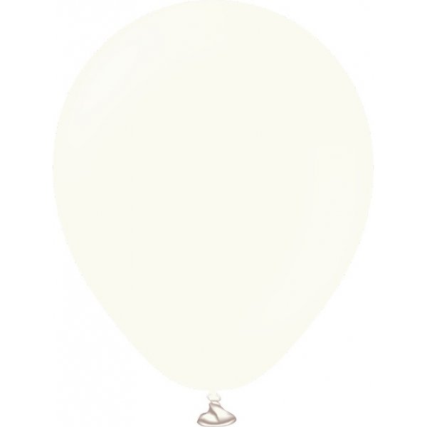 Miniballonger ensfarget - Premium 13 cm - Retro Hvit Miniballonger ensfarget - Premium 13 cm - Retro Hvit
