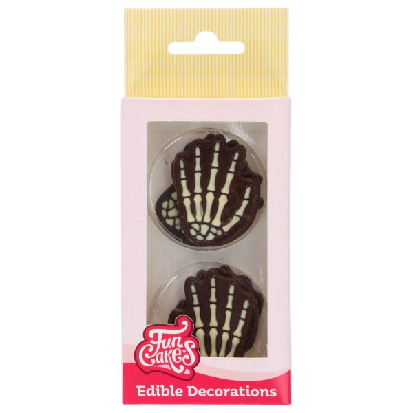 Funcakes - Sukkerpynt - Skjeletthender - 6 stk