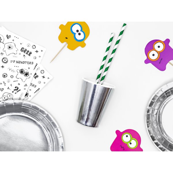 Pappkrus - Metallisk - Slv - 6-pakning