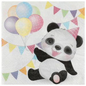 Servietter - Pastell Panda - 20-pakning Servietter - Pastell Panda - 20-pakning