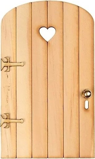Nissedør - Tre - Trefarge - Hjerte Nissedør - Tre - Trefarge - Hjerte