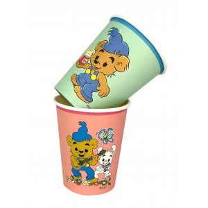 Pappkopper 250ml - 8 stk - Grønn/Rosa - Bamse Kalas Pappkopper 250ml - 8 stk - Grønn/Rosa - Bamse Kalas