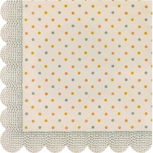 Små servietter - Multi Dots - Blå - 20-pakning Små servietter - Multi Dots - Blå - 20-pakning